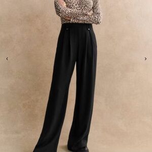 Sezane LouLou trouser pants in black size 36 4